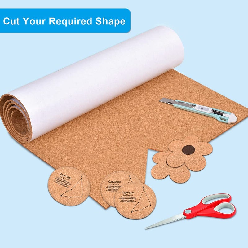 YCCYYCCY Self-Adhesive Cork Board Roll  1/8"" Thick Cork Boards for Walls  20""x16"" Cork Board Roll for Office  Home  School(3mm 40 * 50cm) - Image 2